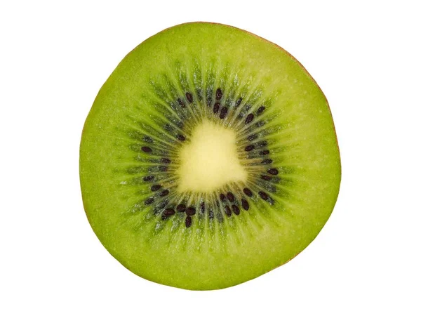 Kiwi rebanada en blanco — Foto de Stock