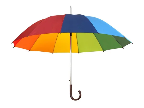 Paraguas arco iris en blanco —  Fotos de Stock