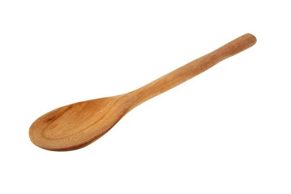 Wooden spoon on white — Stock Photo, Image