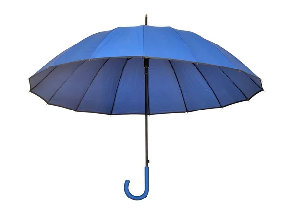 Blue umbrella on white — Stock Photo, Image