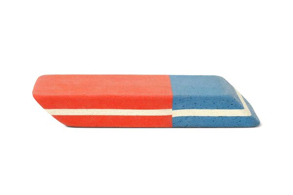 Rubber eraser on white