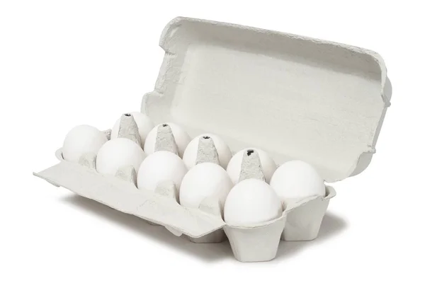 Яйця на білому — стокове фото