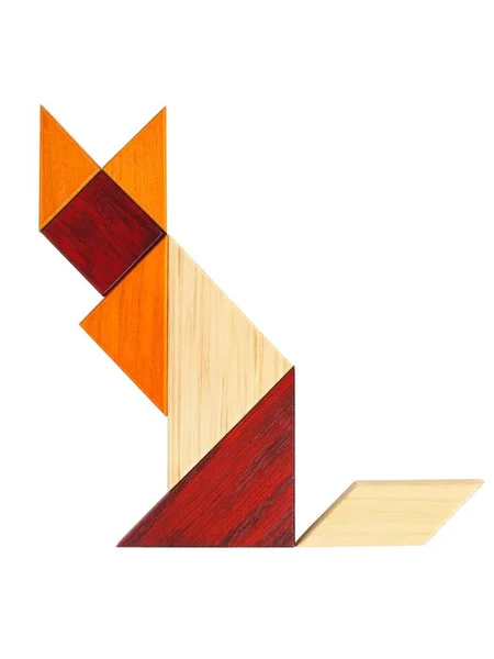 Tangram Puzzle auf Weiß — Stockfoto