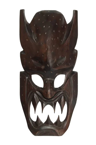 Beyaz üzerine Afrika maskesi — Stok fotoğraf