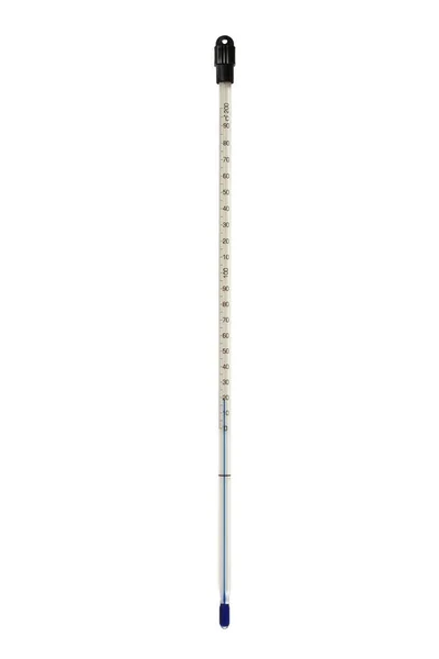 Glasthermometer auf weiß — Stockfoto