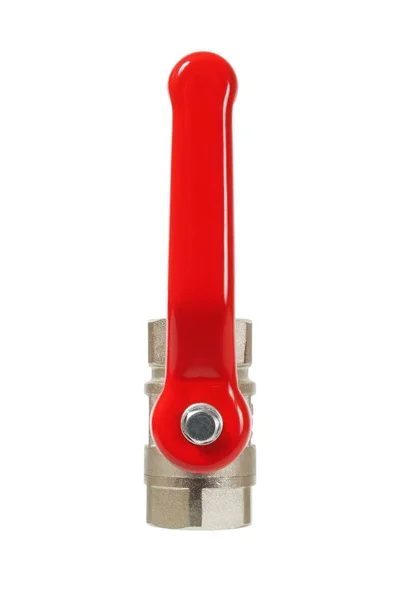 Open valve on white — Stock Photo, Image