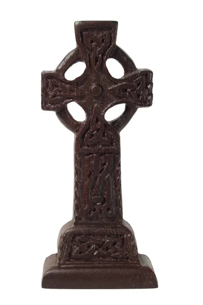 Dřevěná keltský kříž — Stock fotografie