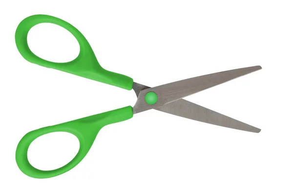 Open scissors on white — Stock Photo, Image