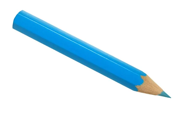 Μπλε μολύβι στο λευκό Royalty Free Εικόνες Αρχείου