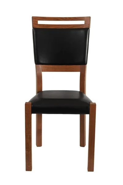 Ξύλινη καρέκλα σε λευκό Εικόνα Αρχείου