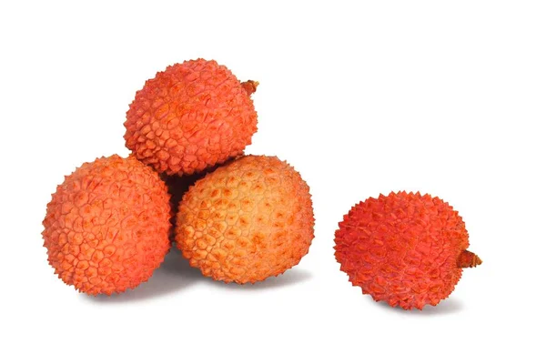 Lychee fruits on white 스톡 사진