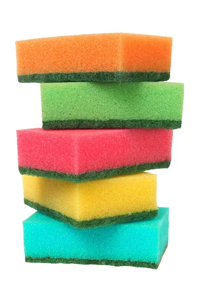 Dish sponges on white — Stock Photo, Image