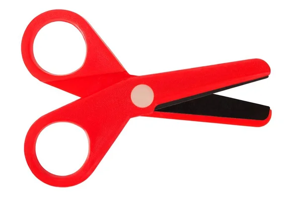 Open scissors on white — Stock Photo, Image