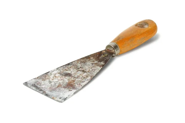 Old Dirty Rusty Scraper Isolated White Background — Stock Photo, Image