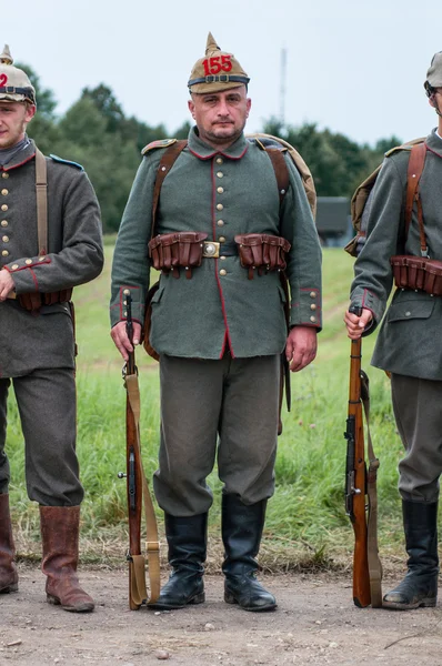 Německý voják rekonstrukce — Stock fotografie