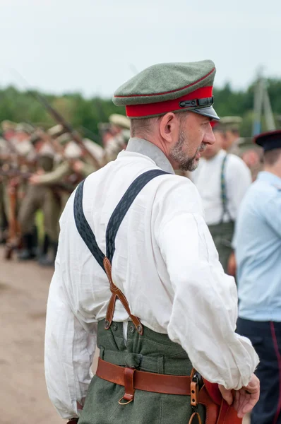 Duitse soldaat historische re-enactment — Stockfoto