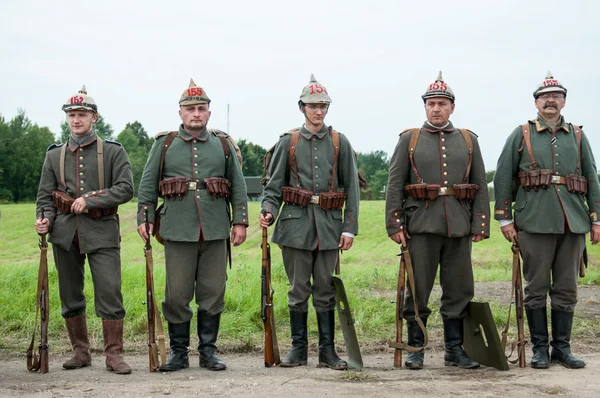 Duitse soldaat historische re-enactment — Stockfoto