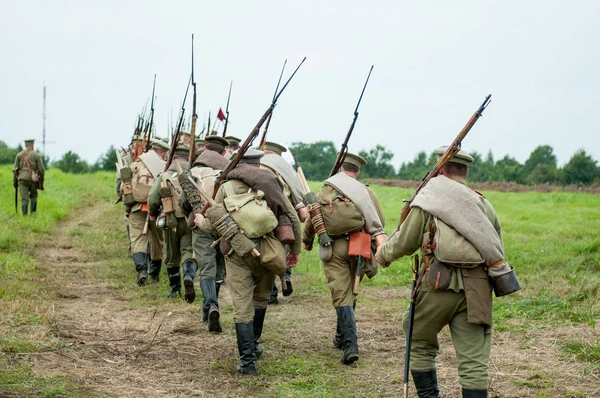 Rievocazione storica della battaglia di Gumbinnen — Foto Stock