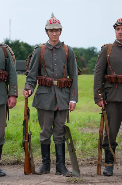 Historische Nachstellung der Schlacht von Gumbinnen — Stockfoto