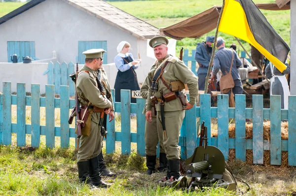 Rekonstrukcja historyczna bitwa pod Gąbinem — Zdjęcie stockowe