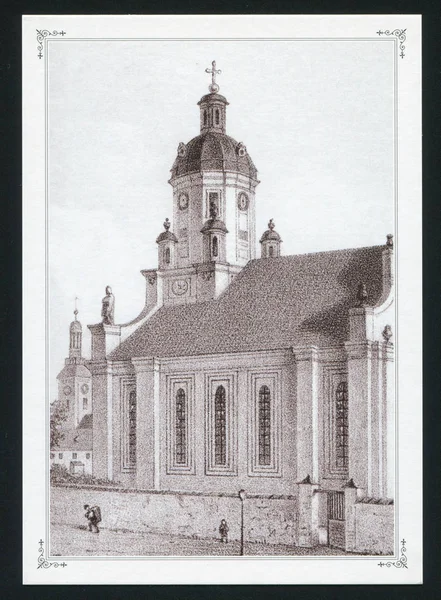 Antik eski Königsberg gravür — Stok fotoğraf