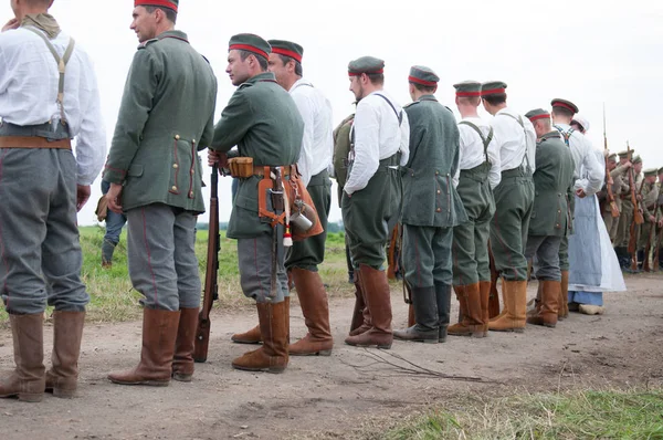 Německý voják Historická rekonstrukce — Stock fotografie