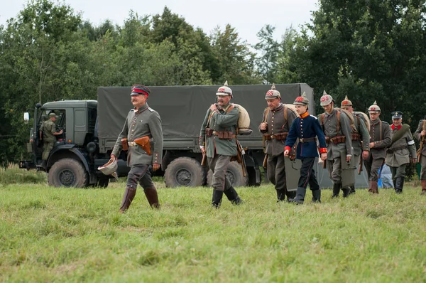독일 군인 역사적 재연 — 스톡 사진