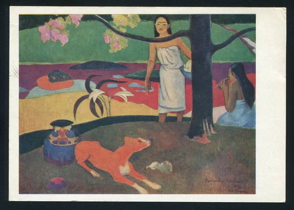 Paul Gauguin Tahitian pastorální scény — Stock fotografie