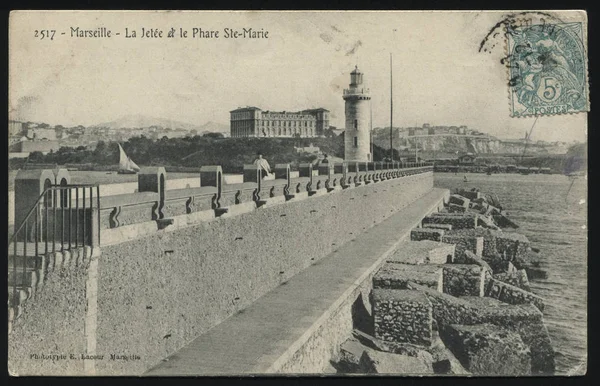 Phare de carte postale vintage France — Photo