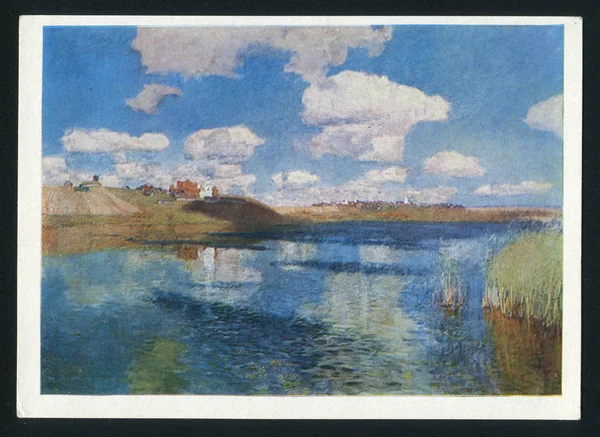 Levitan Lake Postkarte — Stockfoto