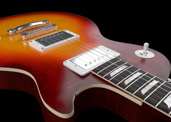 Guitarra 3d renderizado — Foto de Stock