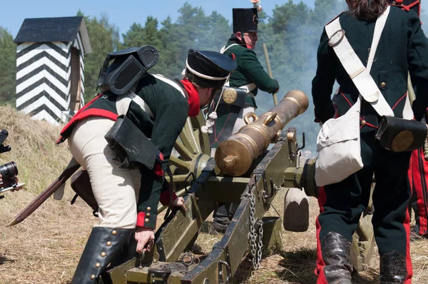 Russia Kaliningrad June 2019 Historical Reenactment Battle Friedland Napoleon Wars — 图库照片
