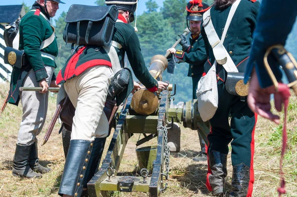 Russia Kaliningrad June 2019 Historical Reenactment Battle Friedland Napoleonic Wars — Stock Photo, Image