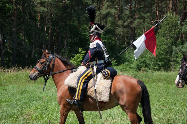 Rusia Kalininingrad Junio 2019 Representación Histórica Batalla Friedland Guerras Napoleónicas — Foto de Stock