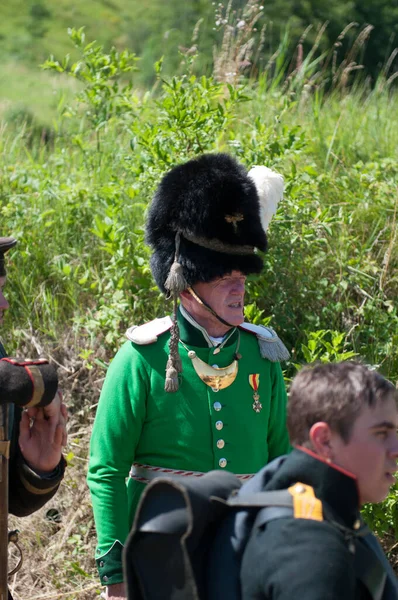 Russia Kaliningrad June 2019 Historical Reenactment Battle Friedland Napoleonic Wars — Stock Photo, Image