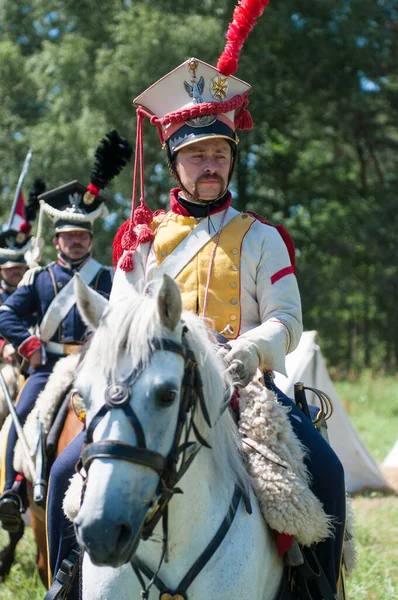 Russia Kaliningrad June 2019 Historical Reenactment Battle Friedland Наполеонівські Війни — стокове фото