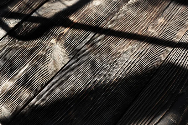 Pavimento in legno con ombre — Foto Stock