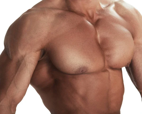 Muscular torso of bodybuilder — Stock Photo, Image