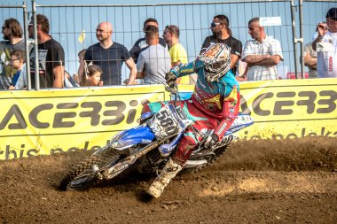 Gdansk, Polonya - 10 Eylül: biniciler üzerinde Lehçe Motocross Şampiyonası Polonya, Gdansk 10 Septemeber 2016