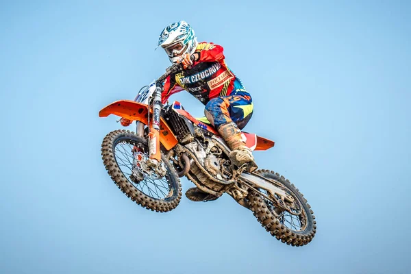 GDANSK, POLONIA - 10 DE SEPTIEMBRE: pilotos del Campeonato Polaco de Motocross Polonia, Gdansk 10 de septiembre de 2016 — Foto de Stock