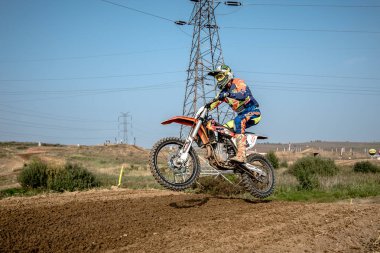 Gdansk, Polonya - 10 Eylül: biniciler üzerinde Lehçe Motocross Şampiyonası Polonya, Gdansk 10 Septemeber 2016