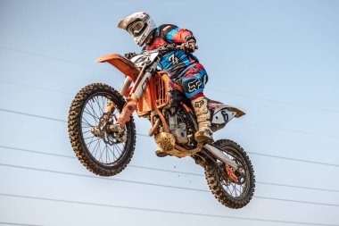 Gdansk, Polonya - 10 Eylül: biniciler üzerinde Lehçe Motocross Şampiyonası Polonya, Gdansk 10 Septemeber 2016