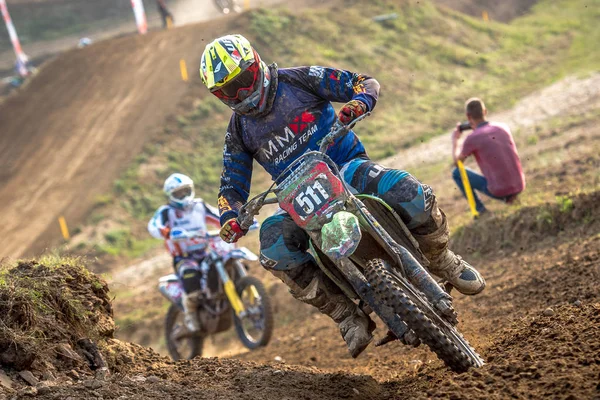 GDANSK, POLAND - SEPTEMBER 10 : riders on Polish Motocross Championship Poland, Gdansk 10 Septemeber 2016 — Stock Photo, Image