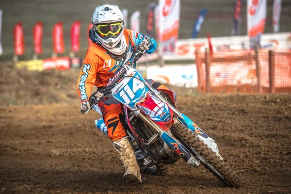 Gdansk, Polen - 10 September: ruiter op Poolse Motocross Championship Polen, Gdansk 10 Septemeber 2016 — Stockfoto