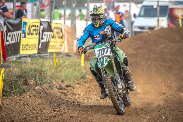 GDANSK, POLÓNIA - SETEMBRO 10: piloto no Campeonato Polaco de Motocross Polónia, Gdansk 10 Setembro 2016 — Fotografia de Stock