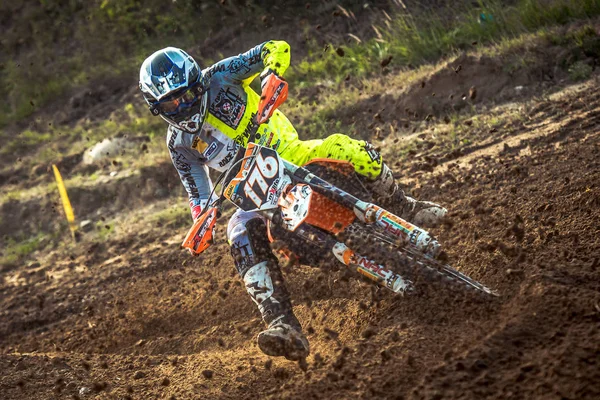 Gdańsk, Polska - 10 września: rider na polski Motocross Mistrzostwa Polski, Gdańsk 10 września 2016 r. — Zdjęcie stockowe