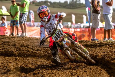Gdansk, Polonya - 11 Eylül: Polonyalı Motocross Şampiyonası Polonya, Gdansk 11 Eylül 2016 tanımsız rider