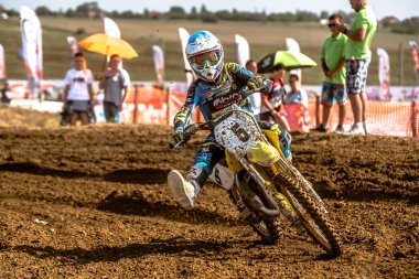 Gdansk, Polonya - 11 Eylül: Polonyalı Motocross Şampiyonası Polonya, Gdansk 11 Eylül 2016 tanımsız rider