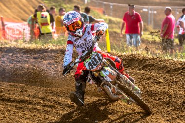 Gdansk, Polonya - 11 Eylül: Polonyalı Motocross Şampiyonası Polonya, Gdansk 11 Eylül 2016 tanımsız rider