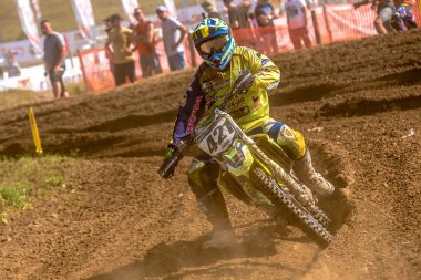 Gdansk, Polonya - 11 Eylül: Polonyalı Motocross Şampiyonası Polonya, Gdansk 11 Eylül 2016 tanımsız rider